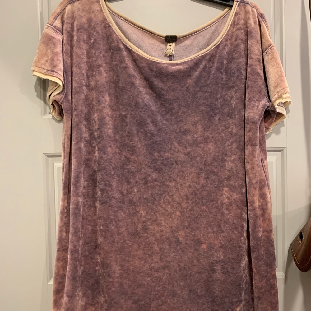 Velvet free people purple tunic